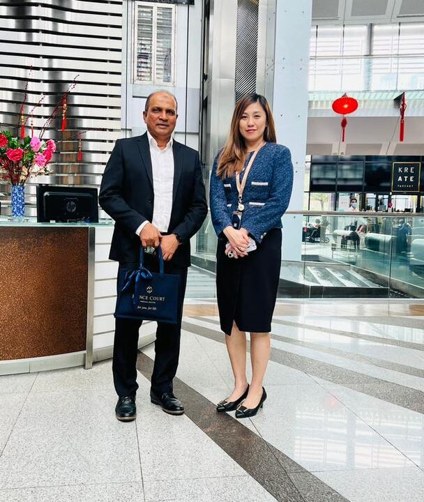 MHTC CEO, Dr. Mohammed Ali connects with Prince Court Medical Center's CEO, Ms. Cindy Choe, to drive advancements in healthcare tourism. Together, we're setting new standards, offering world-class medical services that attract patients globally.